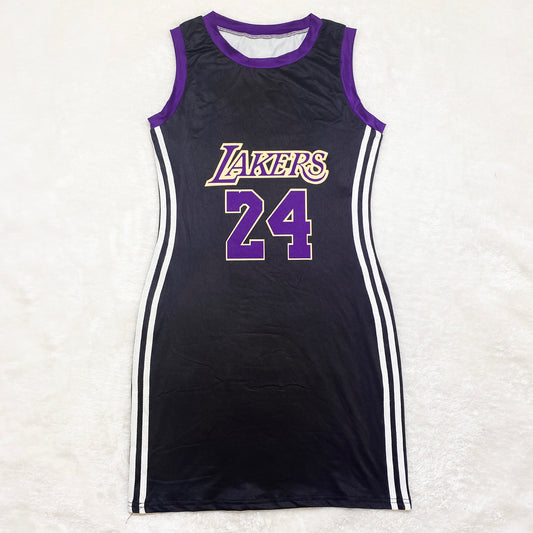 Black/Purple Lakers Jersey Dress
