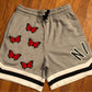 Butterfly Custom Shorts- Stripes