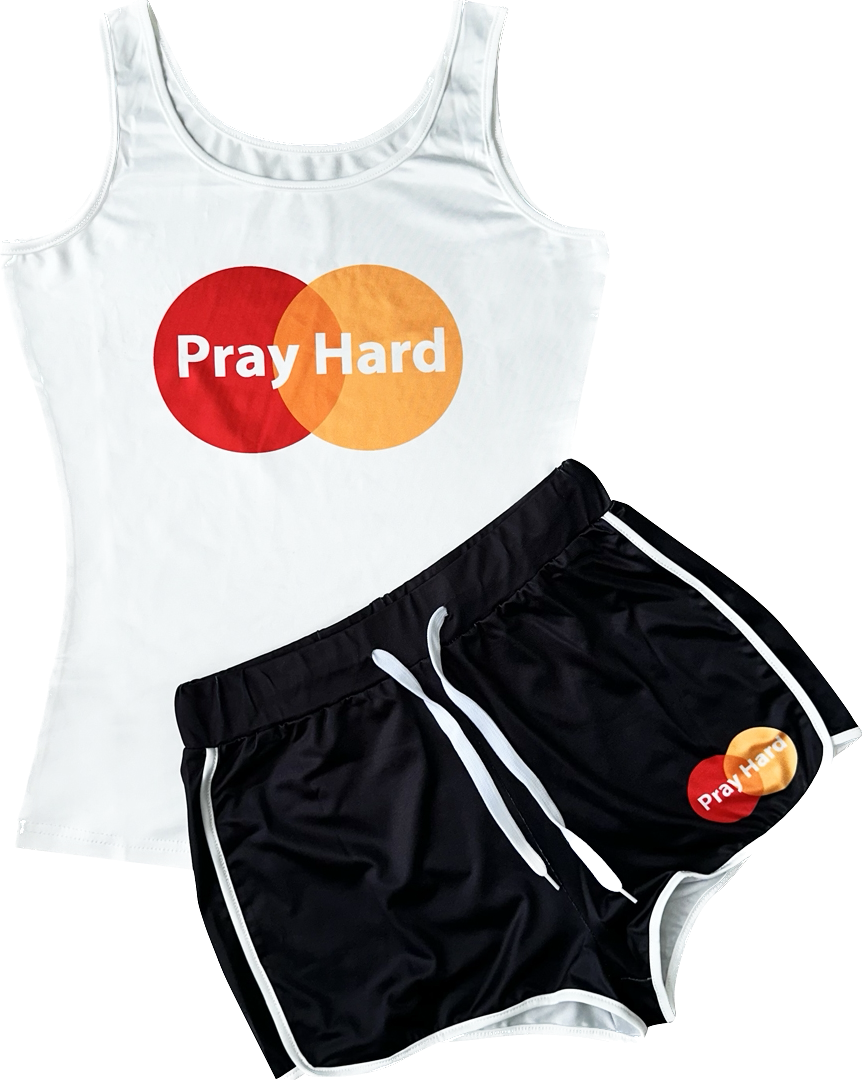 Pray Hard 2 Piece Shorts Set