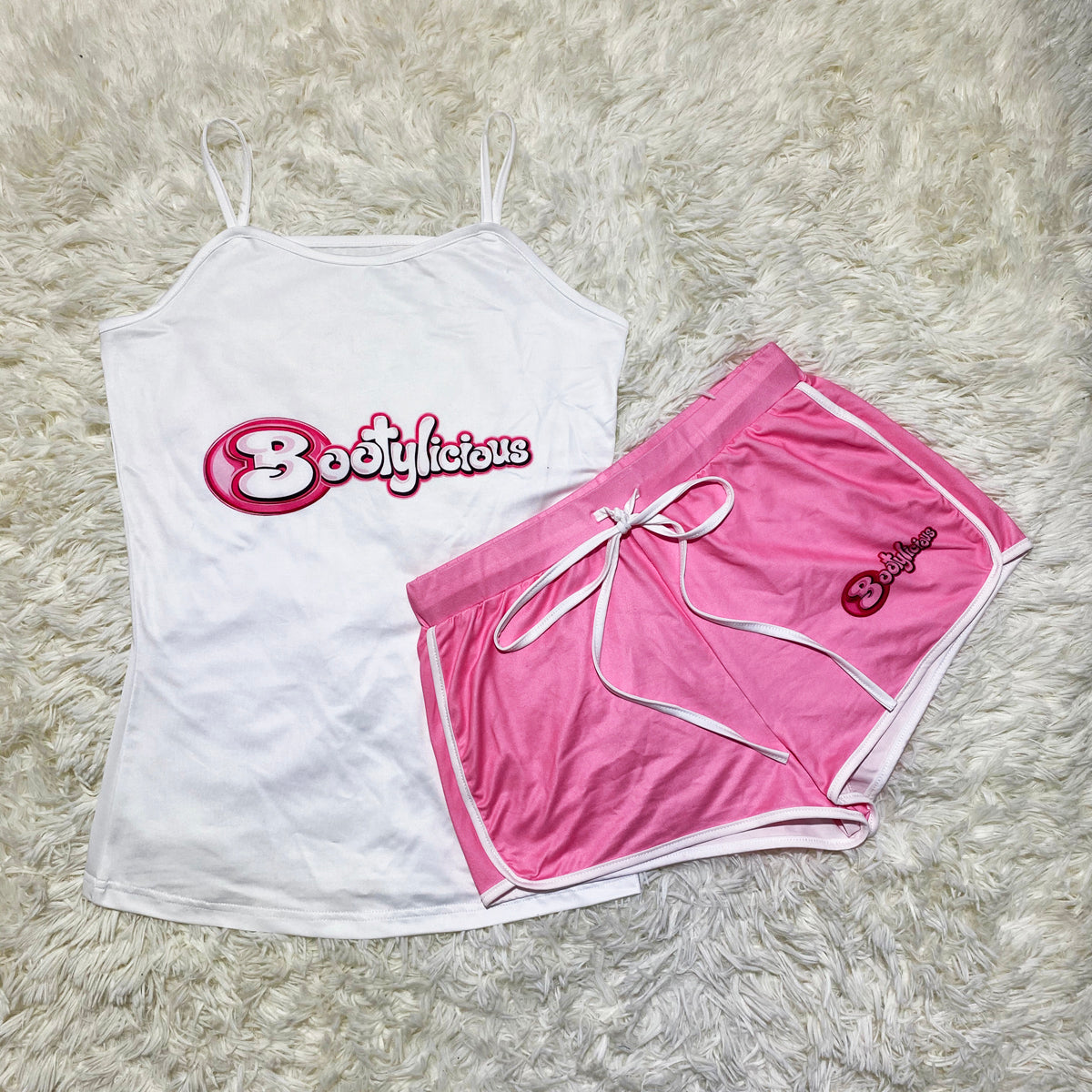 “Bootylicious” Pink 2 Piece Shorts Set