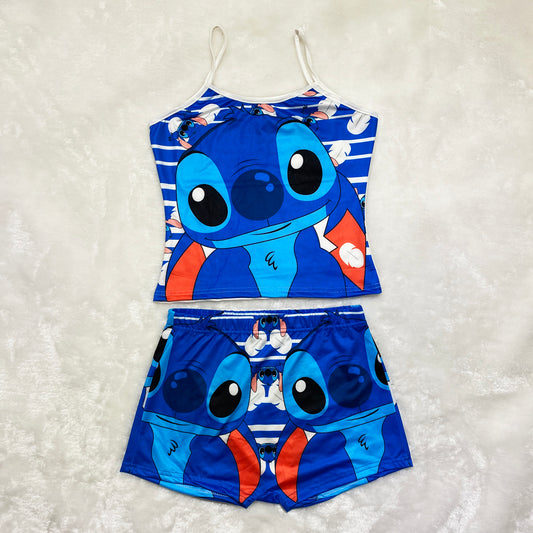 Stitch 2 Piece Shorts Set