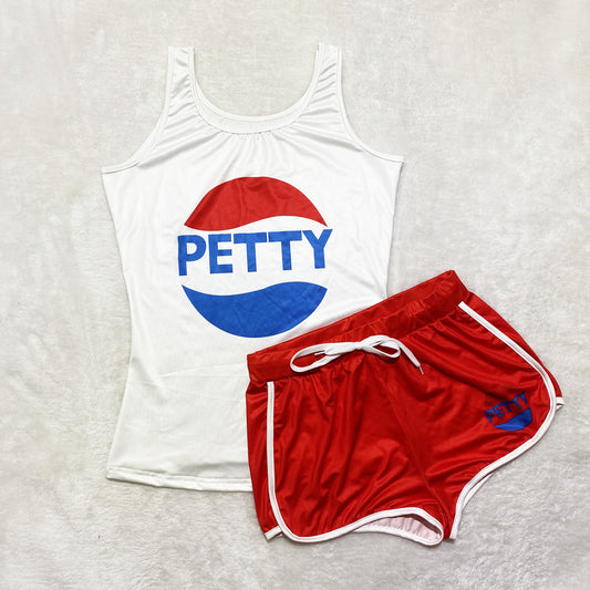 “Petty“ Red 2 Piece Shorts Set