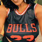 Bulls Jersey 2 Piece Black Shorts Set