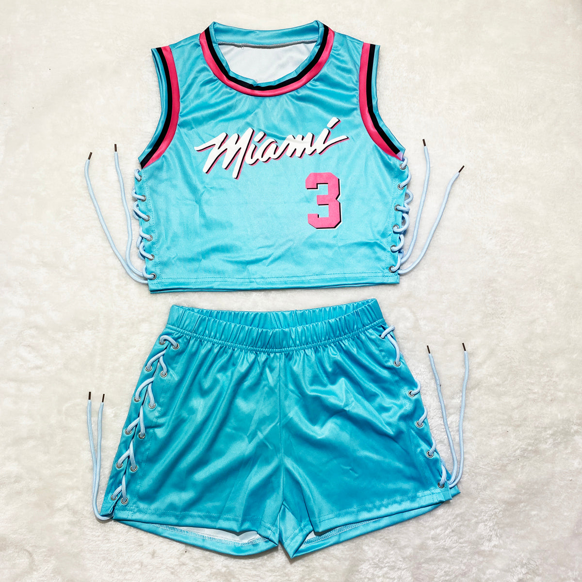 Miami 2 Piece Light Blue Shorts Set